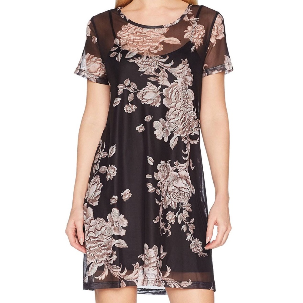 MINKPINK | Floral Sheer Overlay Dress